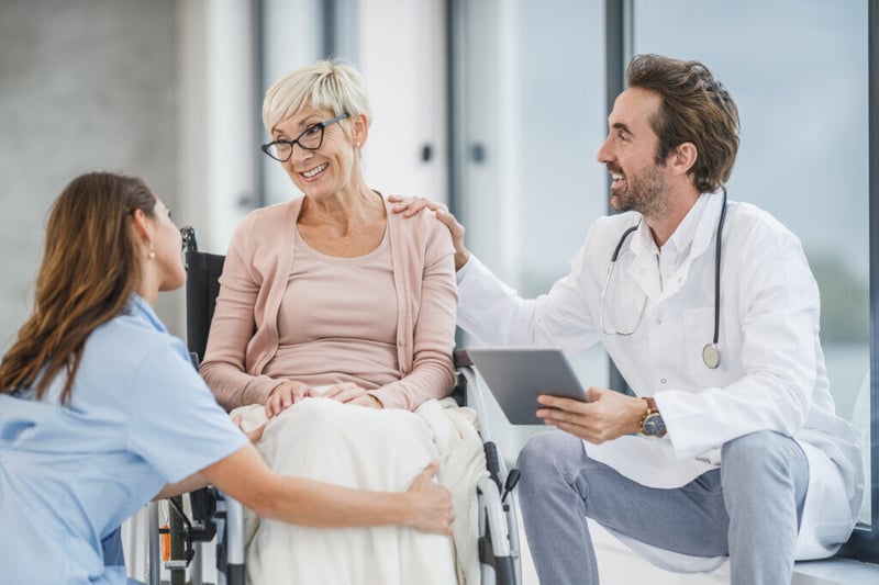 doctor Providing Comfort And Care to the patient