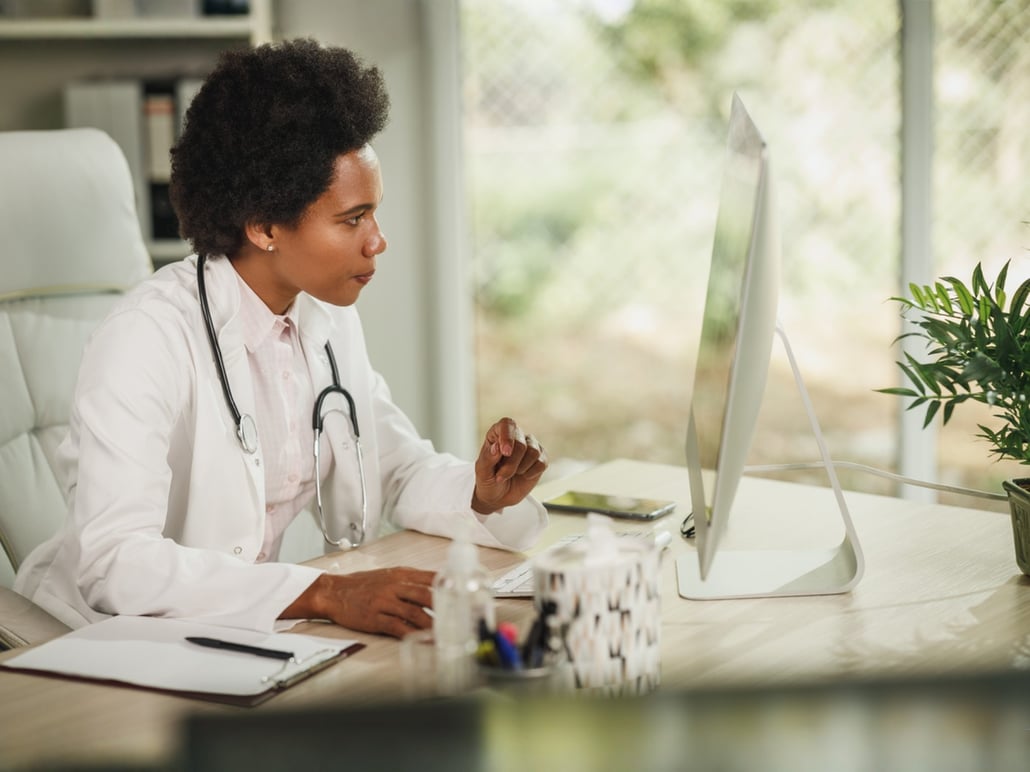 doctor using a credible electronic health record